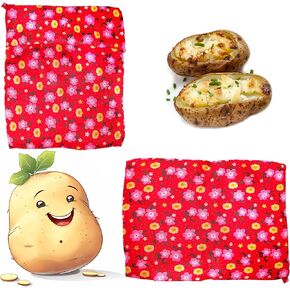 KR. LIF 2 Pack Potato Express Microwave Bag – Baked Potato Microwave Bag for Perfectly Cooked Potatoes – Microwave Potato Bags for Fast and Easy Cooking
