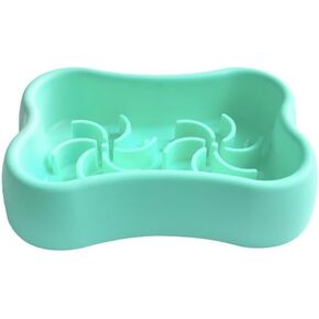 HappyTails - Silicone Pet Slow Feeder, Non-slip Food Bowl with Suction Cups, Anti-choking Slow Down Dishes for All Breeds Pets, Prevent Bloating, Green
