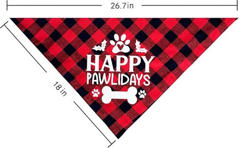 Christmas Dog Cat Bandana, Holiday Bib Santa Claus and Snowflake Pattern for Large Medium Small Puppies Pets in Saudi Arabia