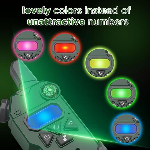 Walkie Talkies for Kids with Colourful Channels,Fun Toy with Compass Flashlight and Magnifying Glass,Perfect Christmas Birthday Gift Toy Gifts for 3 4 5 6 7 8 9-12 Year Old Boys Girls in Saudi Arabia