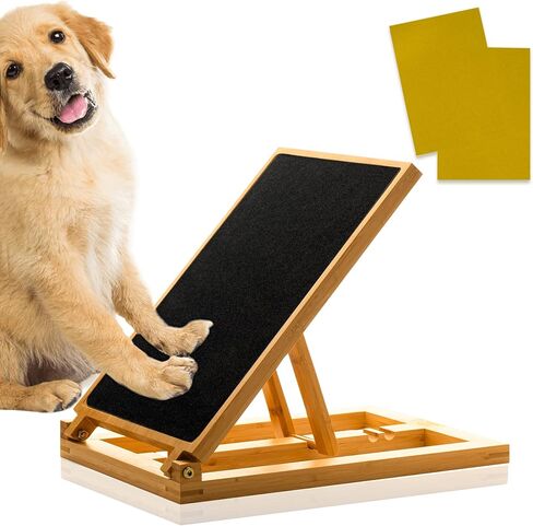 AZAS-AZAS Dog scratch pad for nails Non-slip 2 replaceable sandpaper dog scratch board for all Dog breeds scratch pad for dogs dog nail scratch board dog nail grinder nail file for dogs 15*10*1.5in in Saudi Arabia