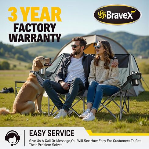 كرسي تخييم مزدوج مُدفأ، كرسي تخييم مُدفأ كرسي قابل للطي لشخصين مع بطاريتين بقدرة 20000 مللي أمبير في الساعة، كرسي محمول مُدفأ للرياضات الخارجية يصل إلى 550 رطل (مع حامل زجاج نبيذ وحامل أكواب) in Kuwait