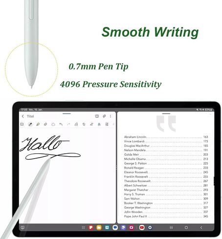 2 حزمة قلم Tab S9 FE لجهاز Samsung Galaxy Tab S9 FE Pen/ S9 FE+ / S9 FE Plus/ S9 /S9+ S Pen جميع الإصدارات، بدون بلوتوث (رمادي) in Saudi Arabia