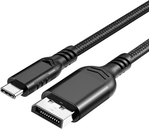 محول كابل Smays USB C إلى DisplayPort 8K 60 هرتز 5 قدم 1.5 متر متوافق مع iPhone 15/ iPad/الكمبيوتر المحمول/MacBook Air 2023/ Mac لمراقبة العرض in Saudi Arabia
