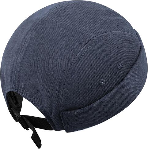 5 Panels Brimless Skullcap Rolled Cuff Retro Beanie Hat Street Casual Docker Hats Fashion Hip Hop Hats for Men Women in Kuwait