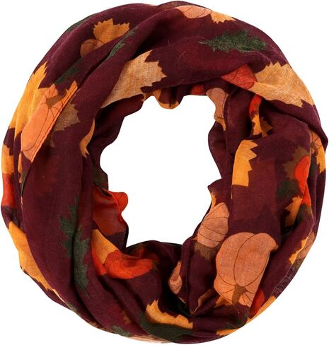 GERINLY Animal Circle Scarves: Cute Moose Print Infinity Loop Scarf For Christmas in Kuwait