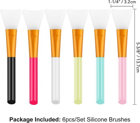 BAOFALI 8 Pcs Silicone Craft Brush, Spatula Mixed Media Brushes; Reusable Resin Epoxy Brushes Set Spreading Toolfor DIY Painting Mixing & Spreading to Glitter TumblersArt Blending Tool in Saudi Arabia