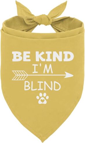 Be Kind I'm Blind Dog Bandana، Funny Puppy Bandana، وشاح مثلث للكلاب الأليفة، ملحقات وشاح الحيوانات الأليفة لمحبي الكلاب، ملحقات صور الكلاب العمياء، باندانا للكلاب الصغيرة والمتوسطة (C39) in Saudi Arabia