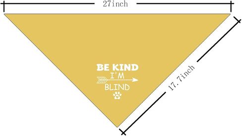 Be Kind I'm Blind Dog Bandana، Funny Puppy Bandana، وشاح مثلث للكلاب الأليفة، ملحقات وشاح الحيوانات الأليفة لمحبي الكلاب، ملحقات صور الكلاب العمياء، باندانا للكلاب الصغيرة والمتوسطة (C39) in Saudi Arabia