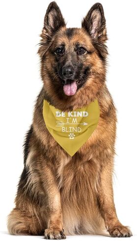 Be Kind I'm Blind Dog Bandana، Funny Puppy Bandana، وشاح مثلث للكلاب الأليفة، ملحقات وشاح الحيوانات الأليفة لمحبي الكلاب، ملحقات صور الكلاب العمياء، باندانا للكلاب الصغيرة والمتوسطة (C39) in Saudi Arabia