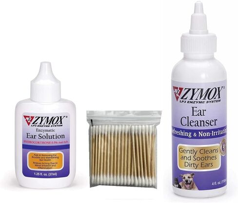 HDP Zymox Retail Solution and Ear Cleaner Hydrocortisone Bundle Size:0.5% Cortisone Solution and Cleanser in Saudi Arabia