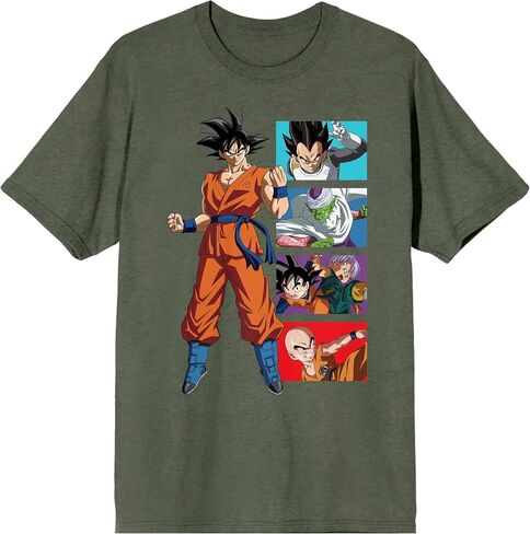 Dragon Ball Super Goku Character Panels Men's Black T-shirt in Saudi Arabia