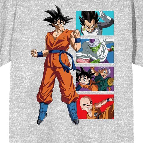 Dragon Ball Super Goku Character Panels Men's Black T-shirt in Saudi Arabia