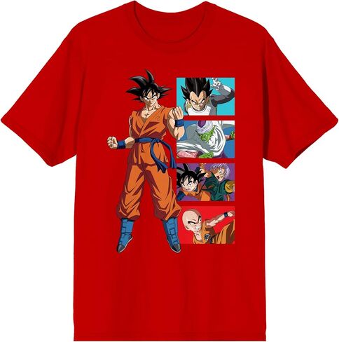 Dragon Ball Super Goku Character Panels Men's Black T-shirt in Saudi Arabia