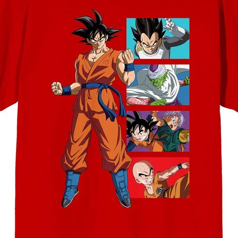 Dragon Ball Super Goku Character Panels Men's Black T-shirt in Saudi Arabia