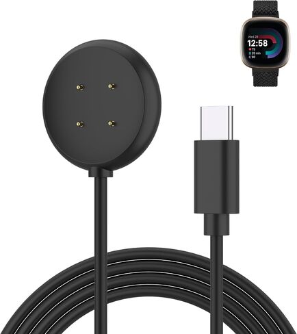 Vancle Charger for Fitbit Sense 2/ Fitbit Sense/Fitbit Versa 3/ Fitbit Versa 4 Smartwatch, USBＡUSB C Replacement Charging Cable for Fitbit Sense 1/2, Versa 3/4 (USB C) in Saudi Arabia