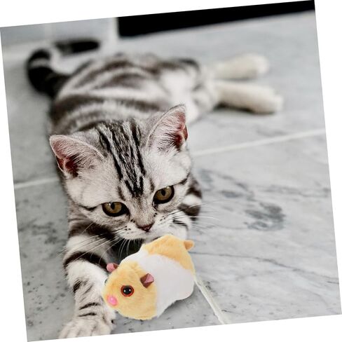 Mipcase Interactive Cat Toy LED Lights Automatic Rolling Toy Indoor Cats Electronic Cat Teaser Exercise Toy in Kuwait