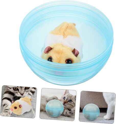 Mipcase Interactive Cat Toy LED Lights Automatic Rolling Toy Indoor Cats Electronic Cat Teaser Exercise Toy in Kuwait