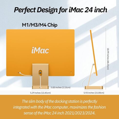Minisopuru DS802 iMac قاعدة توصيل لأجهزة iMac مقاس 24 بوصة M1/M3/M4/M5، أزرق in Kuwait
