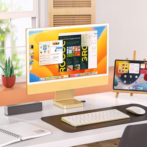 Minisopuru DS802 iMac قاعدة توصيل لأجهزة iMac مقاس 24 بوصة M1/M3/M4/M5، أزرق in Kuwait