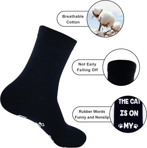 هدايا لمحبي القطط للنساء، قبعة شتوية لطيفة للقطط وجوارب مضحكة لأصحاب الأمهات المراهقات باللون الوردي in Kuwait