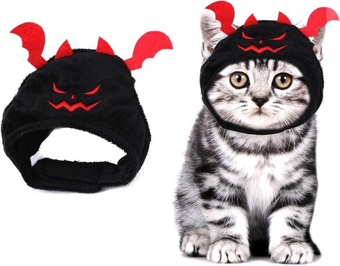 Cat Halloween Pumpkin Costume Dog, Adjustable Orange Pet Leaves Pumpkin Cap for Halloween Cosplay Costume Puppy Kitten Party Dress Up for Puppy Kitty Halloween Cosplay Costume in Saudi Arabia
