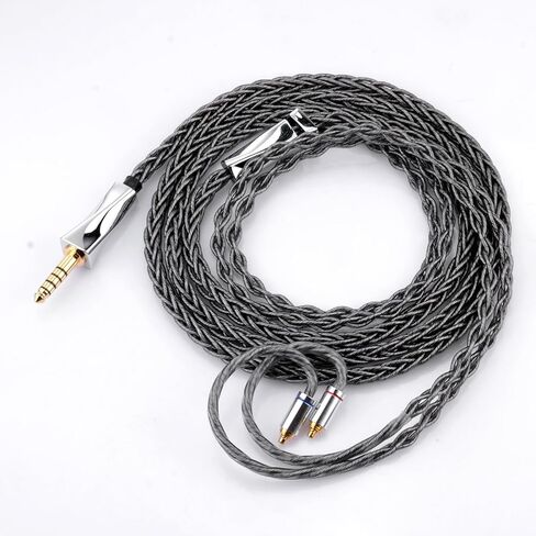 FAAEAL MMCX Connectors 8N Single Crystal Copper Silver Plated Mixed Cord Compatible with Sennheiser IE200 IE300 IE600 IE900 Headphones Works on WM1A NW-ZX505 Digital Music Players 4.4mm Plug in Saudi Arabia