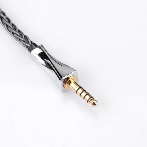 FAAEAL MMCX Connectors 8N Single Crystal Copper Silver Plated Mixed Cord Compatible with Sennheiser IE200 IE300 IE600 IE900 Headphones Works on WM1A NW-ZX505 Digital Music Players 4.4mm Plug in Saudi Arabia