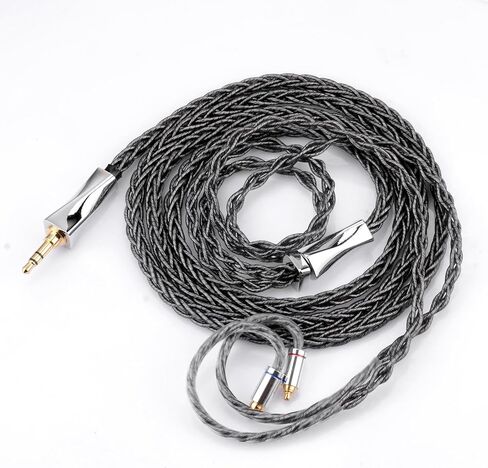 FAAEAL MMCX Connectors 8N Single Crystal Copper Silver Plated Mixed Cord Compatible with Sennheiser IE200 IE300 IE600 IE900 Headphones Works on WM1A NW-ZX505 Digital Music Players 4.4mm Plug in Saudi Arabia