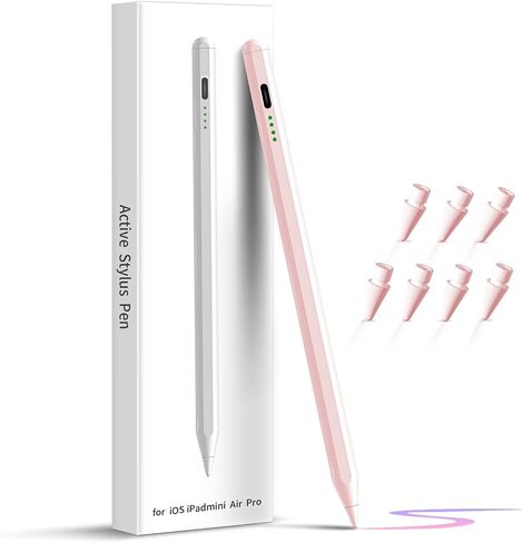 Stylus Pen for iPad 9th&10th Generation, iPad Pencil with Palm Rejection & Tilt Sensitivity, Pencil for Apple 11/13-inch, iPad Pro 11/13-inch, 11/12.9 inch, 6-10th (Pearly White) in Saudi Arabia
