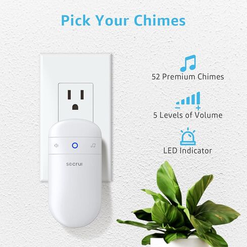Door Chime, Door Sensor Chime with Adjustable Volume, Easy Installation, 400ft Range, 52 Chimes, M508+D7 Door Open Chime for Business/Home When Entering,White in Kuwait