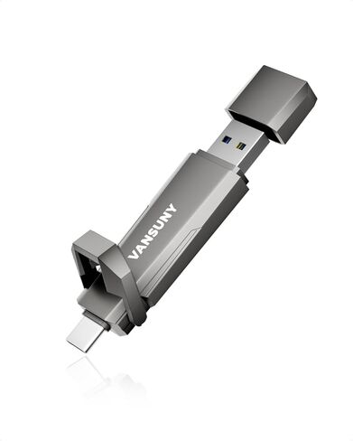 Vansuny 1TB USB Solid State Drive Up to 1000MB/s USB 3.2 Gen 2 Dual SSD USB A + USB C Portable External SSD for Android Phone Tablet Laptop MacBook PC in Kuwait
