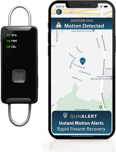 Gun Alert | Secure Your Firearm GPS Device | GunAlert - Motion Detection & Recovery Tool | First Month Free Subscription | Instant Anti-Theft Alerts | Works 24/7 | Security & Safety for Your Gun in Saudi Arabia
