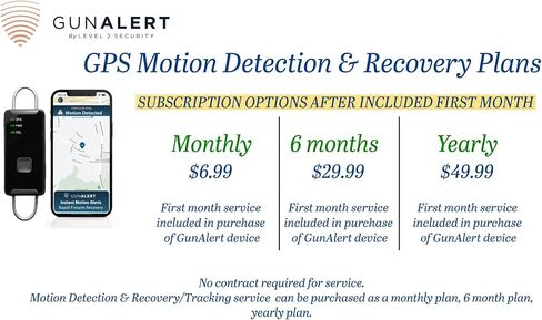 Gun Alert | Secure Your Firearm GPS Device | GunAlert - Motion Detection & Recovery Tool | First Month Free Subscription | Instant Anti-Theft Alerts | Works 24/7 | Security & Safety for Your Gun in Saudi Arabia