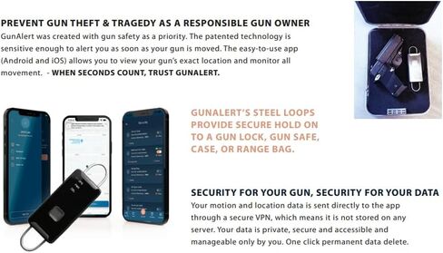 Gun Alert | Secure Your Firearm GPS Device | GunAlert - Motion Detection & Recovery Tool | First Month Free Subscription | Instant Anti-Theft Alerts | Works 24/7 | Security & Safety for Your Gun in Saudi Arabia