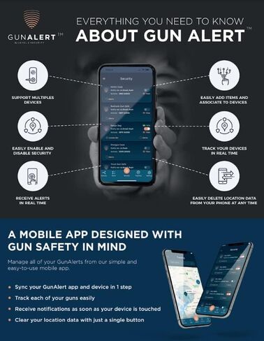 Gun Alert | Secure Your Firearm GPS Device | GunAlert - Motion Detection & Recovery Tool | First Month Free Subscription | Instant Anti-Theft Alerts | Works 24/7 | Security & Safety for Your Gun in Saudi Arabia