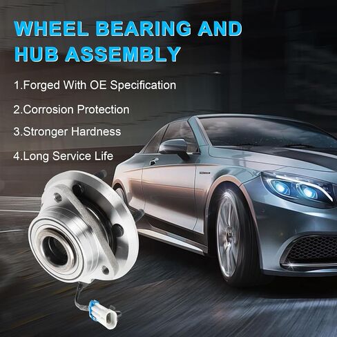 515096 4WD Front Wheel Bearing Hub Assembly 6 Lugs w/ABS 1Pcs Fits for 07-14 Chevy Avalanche/Silverado 1500, Cadillac Escalade, GMC Sierra 1500/ Yukon Replace OE 515096 in Saudi Arabia