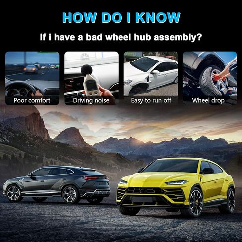 515096 4WD Front Wheel Bearing Hub Assembly 6 Lugs w/ABS 1Pcs Fits for 07-14 Chevy Avalanche/Silverado 1500, Cadillac Escalade, GMC Sierra 1500/ Yukon Replace OE 515096 in Kuwait