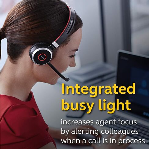 سماعة رأس ستيريو لاسلكية Jabra Evolve 65 UC - تتضمن محول Link 370 USB - سماعة رأس بلوتوث مع أداء لاسلكي رائد في الصناعة، وإلغاء الضوضاء السلبية (متجددة) in Saudi Arabia