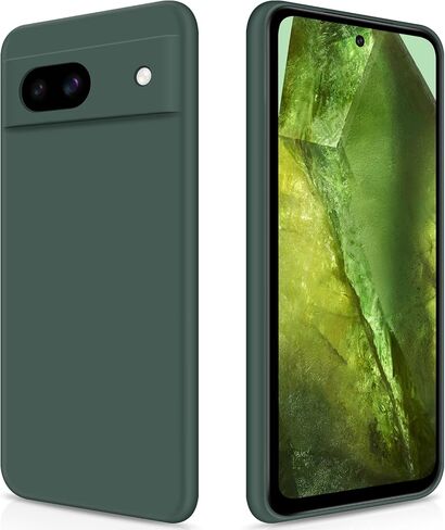 GiiYoon Silicone Case Compatible with Motorola Edge 50 Pro, Full Body Silky Soft Touch Phone Case with Camera Protection, Shockproof Cover with Microfiber Lining, Blue in Saudi Arabia