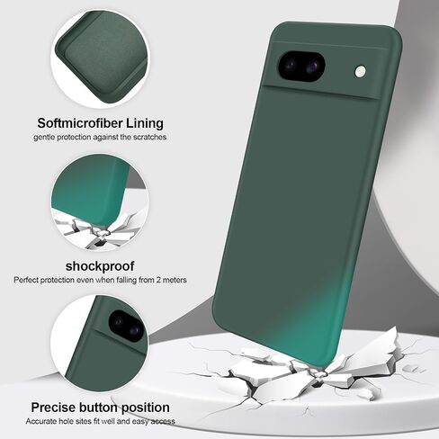 GiiYoon Silicone Case Compatible with Motorola Edge 50 Pro, Full Body Silky Soft Touch Phone Case with Camera Protection, Shockproof Cover with Microfiber Lining, Blue in Saudi Arabia