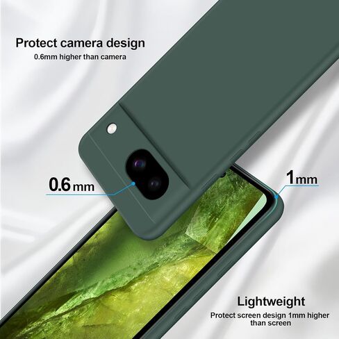 GiiYoon Silicone Case Compatible with Motorola Edge 50 Pro, Full Body Silky Soft Touch Phone Case with Camera Protection, Shockproof Cover with Microfiber Lining, Blue in Saudi Arabia