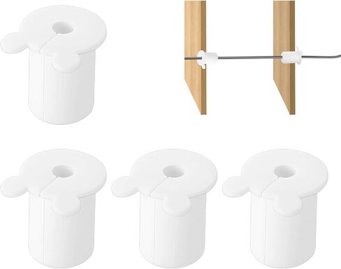 Cable Grommet Routing Kit for Starlink, 4 PCS Rubber Cable Grommet Silicone Wall Grommets for Cables Wall Cable Pass Through Wall Hole Cover for 1" Cable Router Ethernet Cable Adapter Wall Hole, White in Saudi Arabia