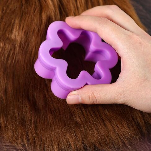 2 جهاز كمبيوتر شخصى مشط الكاري لفرشاة الكاري زهرة الحصان للاستمالة تسليط زهرة 3.5 بوصة البلاستيك الأرجواني فرشاة الحصان تسليط أداة الحصان الشعر Deshedding عدة فرشاة الماشية الحصان أمشاط الكاري للكلاب in Kuwait