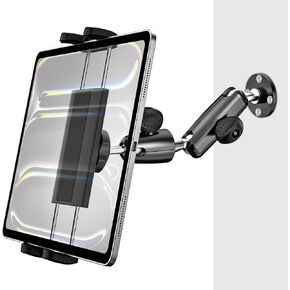 Bathroom Tablet Wall Holder, [Retractable & Rotatable Arm] Sturdy Tablet Wall Mount, Heavy Duty Soak Wall Stand for for iPad Pro 13 12.9 Air Mini, Galexy Tab/Z Fold, iPhone, 4-13" Tablets