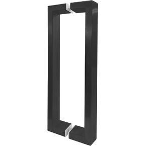 12 inch Square Shower Pull Push Entry Door Handle Double Sided, Brushed Gold Stainless Steel Back to Back Sliding Barn Door Handles, Fit for Glass Door Wooden Door