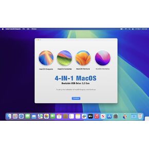FOTN 4-in-1 MacOS, Sequoia 15、Sonoma 14、Ventura 13、Monterey 12.7, Bootable USB Drive 3.2, Reinstall/Upgrade Mac OS X