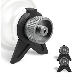 Camping Stove Adapter with Stand - 2 Pcs - Portable Camping Grill Gas Stove Adapter Input Butane Canister, Output Lindal Valve