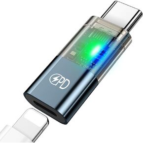 USB C to Lightning Adapter for iPhone 16 Pro Max, Lightning Female to USB-C Male Adapter Type C to Lightning Connector for iPhone 16 15 Pro, PD Fast Charging Data Transfer, Not for Audio/OTG