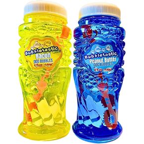 Dog Bubbles, 8 oz Total, Bacon and Peanut Butter Scented, Set of 2